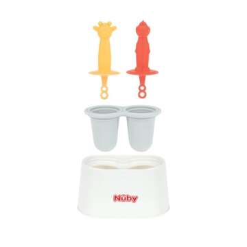 Nuby Animal Pops Ice Pop Mold - Homemade Treats for Kids - Teething Relief - 4+ Months