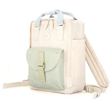 Himawari School Waterproof Backpack 14.9 inch College Vintage Travel Bag for Women and Men,14 inch L...