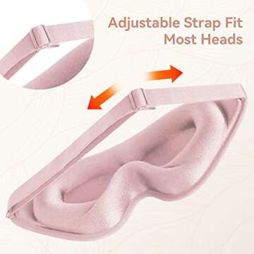 Adjustable 3D Contoured Sleep Mask for Travel & Yoga