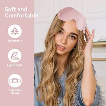 Adjustable 3D Contoured Sleep Mask for Travel & Yoga