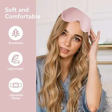 Adjustable 3D Contoured Sleep Mask for Travel & Yoga