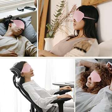 Adjustable 3D Contoured Sleep Mask for Travel & Yoga
