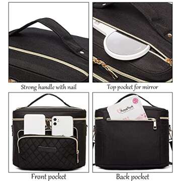 Scorila Travel Makeup Bag for Women - Stylish & Functional