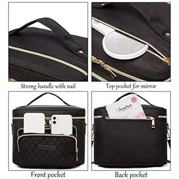 Scorila Travel Makeup Bag for Women - Stylish & Functional