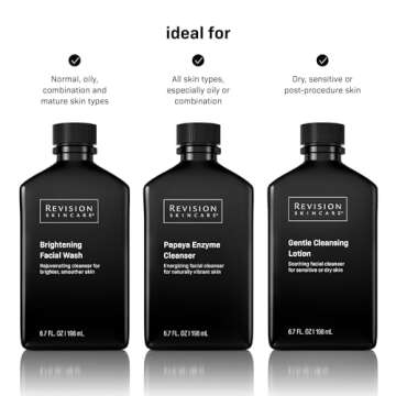 Revision Skincare Papaya Enzyme Cleanser, Energizing Facial Cleanser with Salicylic Acid, Soothing and Exfoliating, 6.7 fl oz