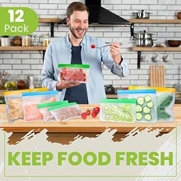 Durable Reusable Snack Bags - Eco-Friendly Food Storage