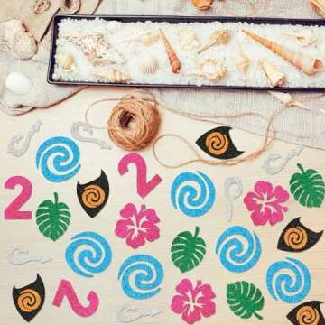 200Pcs Moana Birthday Confetti for Luau Parties