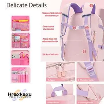 Kawaii Bunny Backpack: Large Capacity & Stylish Design for Kids