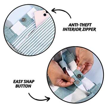 Stylish Folkulture Beach Bags for Women - 17x14 Tote