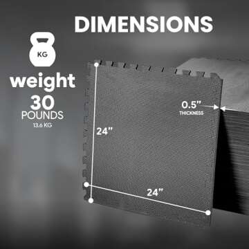 BalanceFrom Foam Exercise Mat for Gym & Playroom Safety