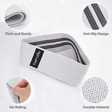 TheFitLife Resistance Exercise Bands for Women - Fabric Workout Bands for Booty, Hip, Glute, Leg, Th...