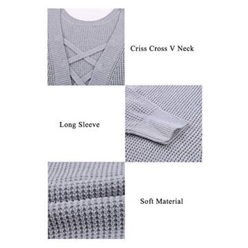 Asvivid Backless Fall Sweater Stylish Lightweight with Cut Out