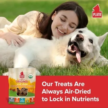 PLATO Organic Chicken Strips for All Dogs - Healthy Treats