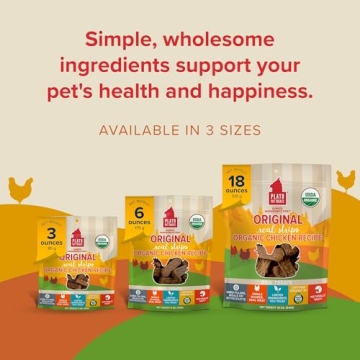PLATO Organic Chicken Strips for All Dogs - Healthy Treats
