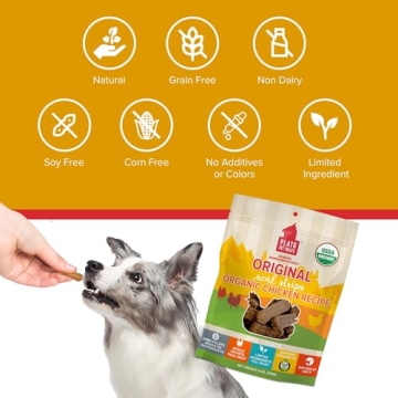 PLATO Organic Chicken Strips for All Dogs - Healthy Treats