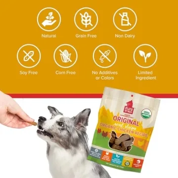 PLATO Organic Chicken Strips for All Dogs - Healthy Treats