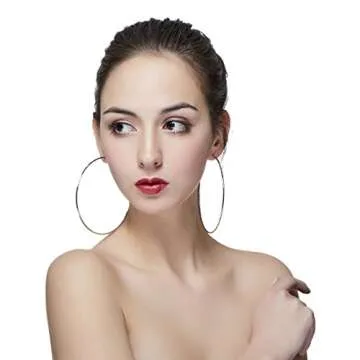 Stunning Hypoallergenic Extra Large Hoop Earrings for All
