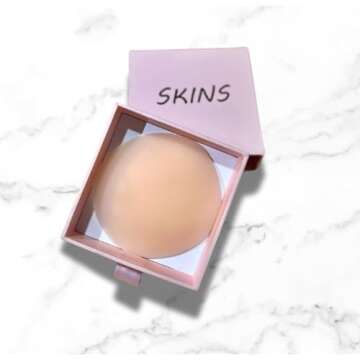 SKINS Nipple Cover - Non Adhesive Silicone Nipple Pasties - Reusable Pasty Nipple Covers for Women w...