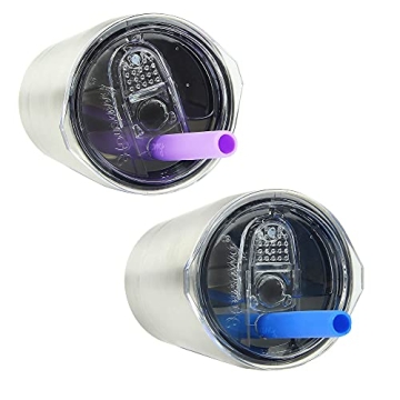 Housavvy Kids Steel Cups with Tritan Lids and Straws