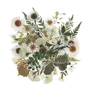 ZMLSED Vintage Flower Stickers Pack of 40 for Crafting