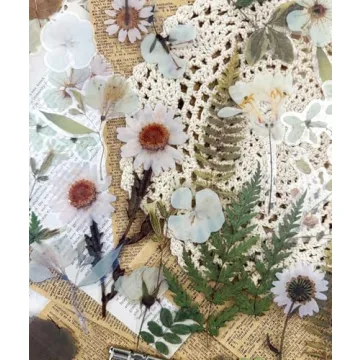 ZMLSED Vintage Flower Stickers Pack of 40 for Crafting