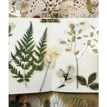 ZMLSED Vintage Flower Stickers Pack of 40 for Crafting