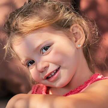 IEFWELL Heart Stud Earrings for Girls Women, S925 Sterling Silver Studs Hypoallergenic Earrings CZ Heart Earrings Initial Earrings for Teen Girls Kids Jewelry for Girls Gifts