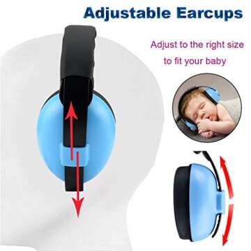 Solar-Power Baby Noise Cancelling Headphones, Ear Protection Earmuffs Noise Reduction for 0-3 Years ...