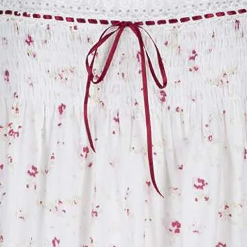 The 1 for U Summer Nightgowns For Women - Long Cotton Nightgown, V Rose, MD