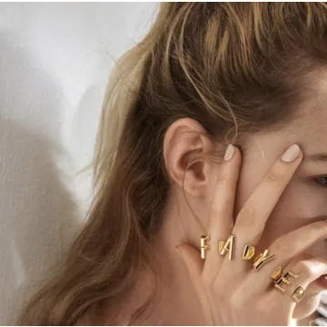 Stylish Adjustable Initial Ring - Personalize Your Accessory