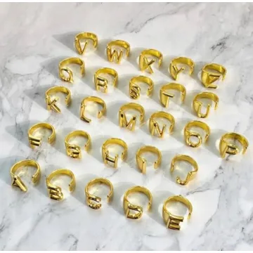 Stylish Adjustable Initial Ring - Personalize Your Accessory