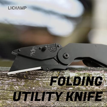 Lichamp Folding Utility Knife - 6-Pack Quick Change Razor Knives