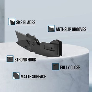 Lichamp Folding Utility Knife - 6-Pack Quick Change Razor Knives