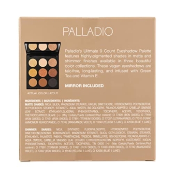 Palladio 9-Count Talc-Free Eyeshadow Palette for All