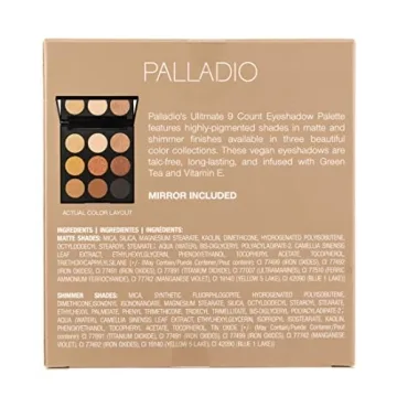 Palladio 9-Count Talc-Free Eyeshadow Palette for All