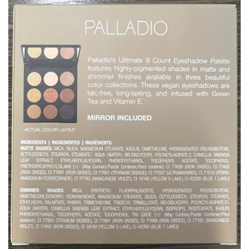 Palladio 9-Count Talc-Free Eyeshadow Palette for All