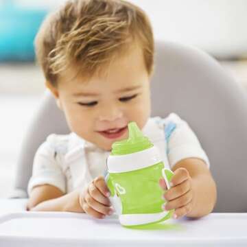 Munchkin® Gentle™ Transition Sippy Trainer Cup, 4 Ounce, Green