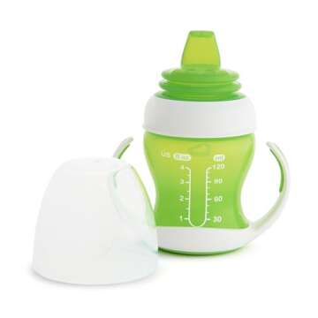 Munchkin® Gentle™ Transition Sippy Trainer Cup, 4 Ounce, Green