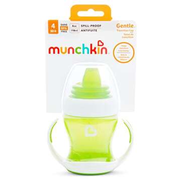 Munchkin® Gentle™ Transition Sippy Trainer Cup, 4 Ounce, Green