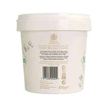 Maldon Salt, Sea Salt Flakes, Resealable Tub, Kosher, Natural, Handcrafted, Gourmet, Pyramid Crystals, 20 oz (570 g) 2 Pack