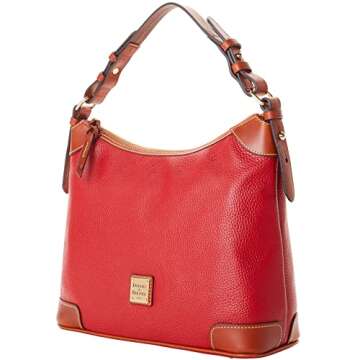 Dooney & Bourke Women's Hobo Shoulder Bag in High-Quality Pebble Grain Leather, Stylish and Versatil...