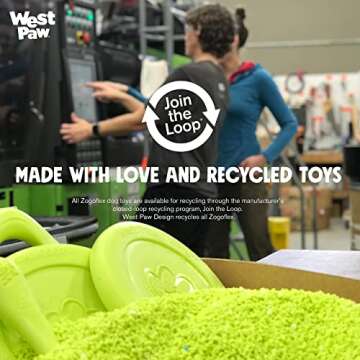 WEST PAW Zogoflex Tizzi Treat Dispensing Dog Toy – Interactive Play Toy for Dogs, Puppies – Floatable, High-Flying Dog Toys for Fetch, Catch, Tug of War, Recyclable, Dishwasher Safe, Large, Tangerine