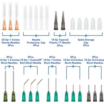 PERFIN Industrial Syringe Kit. 3ml Luer Lock Syringes with Blunt Needles and Accessories. Syringe for Liquid Ideal for Precision Applications - Woodworking, Crafts, Glue, Inks, Lubricants (12 Pack)