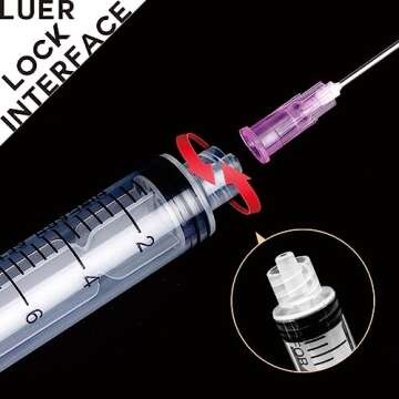 PERFIN Industrial Syringe Kit. 3ml Luer Lock Syringes with Blunt Needles and Accessories. Syringe for Liquid Ideal for Precision Applications - Woodworking, Crafts, Glue, Inks, Lubricants (12 Pack)