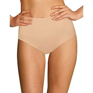 Maidenform womens Tame Your Tummy Shaping Lace With Cool Comfort Dm0051 Shapewear Briefs, Transparent, Large US