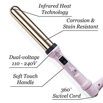 L'ANGE HAIR Ondulé Titanium Curling Wand | Professional Hot Tools Curling Iron 1.25 Inch | Salon Ha...