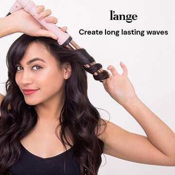 L'ANGE HAIR Ondulé Titanium Curling Wand | Professional Hot Tools Curling Iron 1.25 Inch | Salon Hair Styling Wands for Beach Waves | Best Hair Curler Wand for Frizz-Free, Lasting Curls
