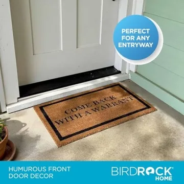 BIRDROCK HOME Cheeky Come Back with a Warrant Doormat