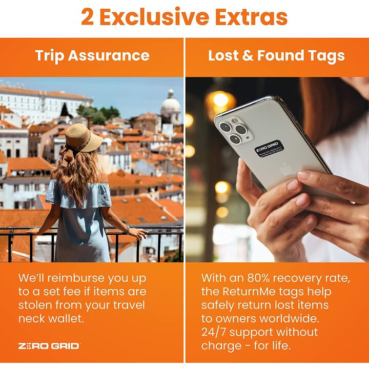 RFID Blocking Travel Neck Wallet for Secure Travel