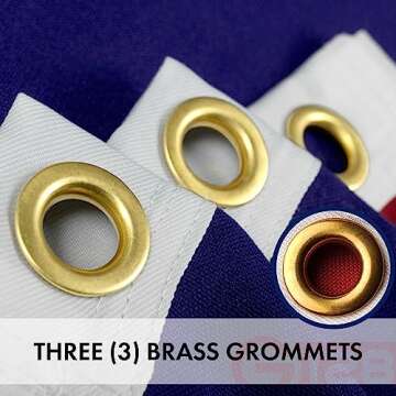 G128 American USA Flag | 6x10 Ft | StormFlyer Series Embroidered 220GSM Spun Polyester | Country Fla...